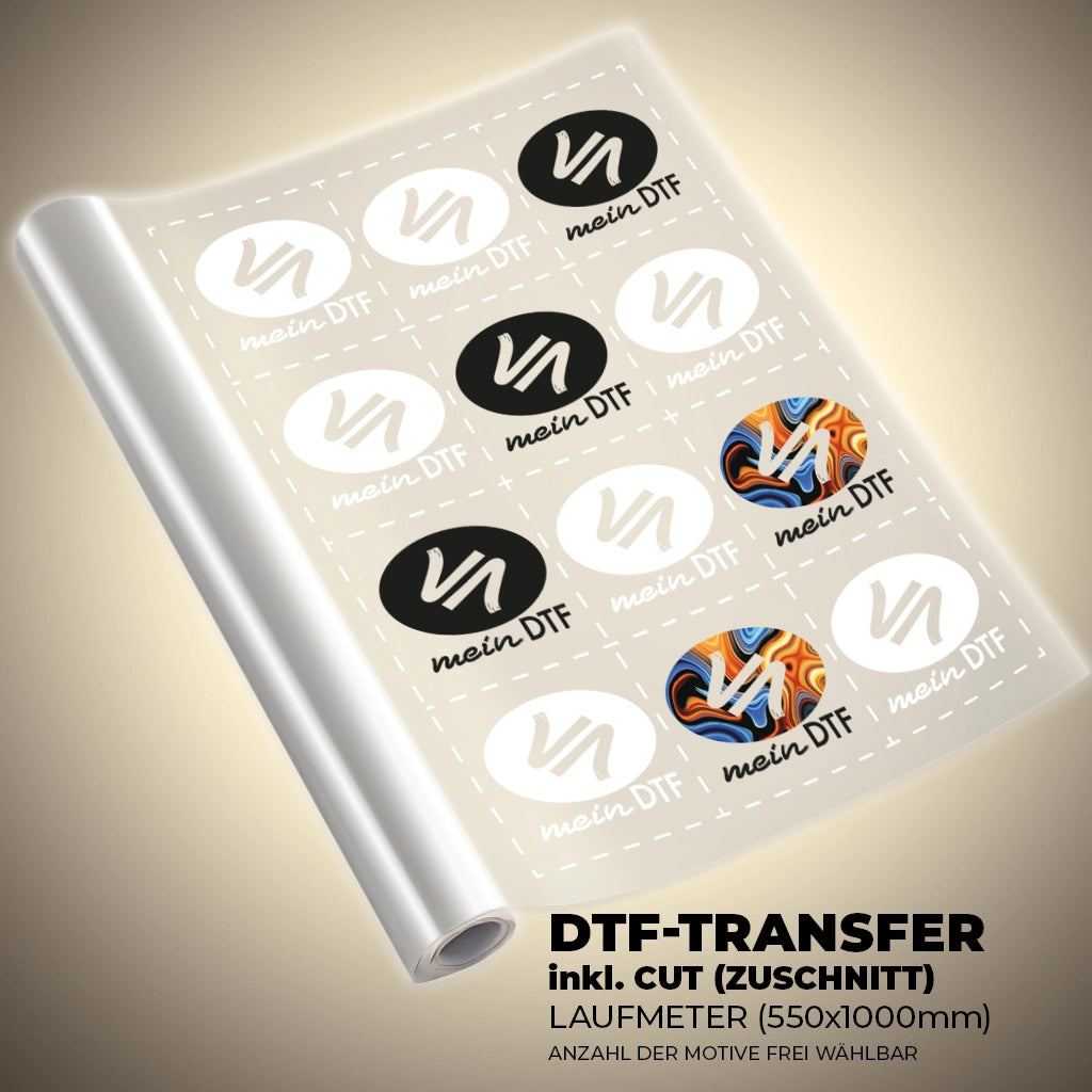 DTF-Transfer inkl-Cut Halber-Meter 550x500 mm