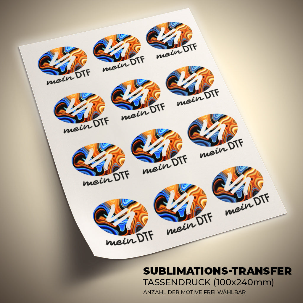 Sublimations-Transfer Tassendruck 100x240mm